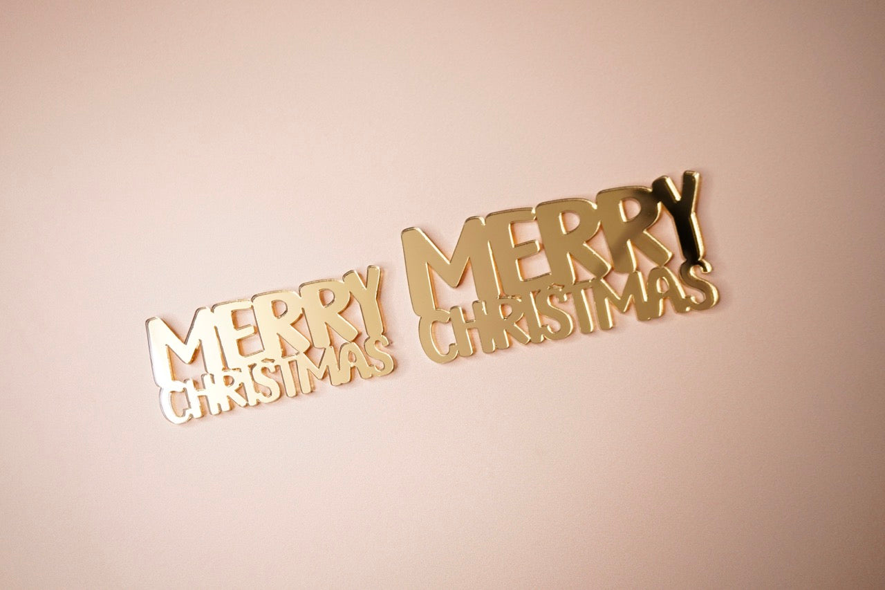 Merry Christmas Charm (Single Layer) (3 or 6 pack)