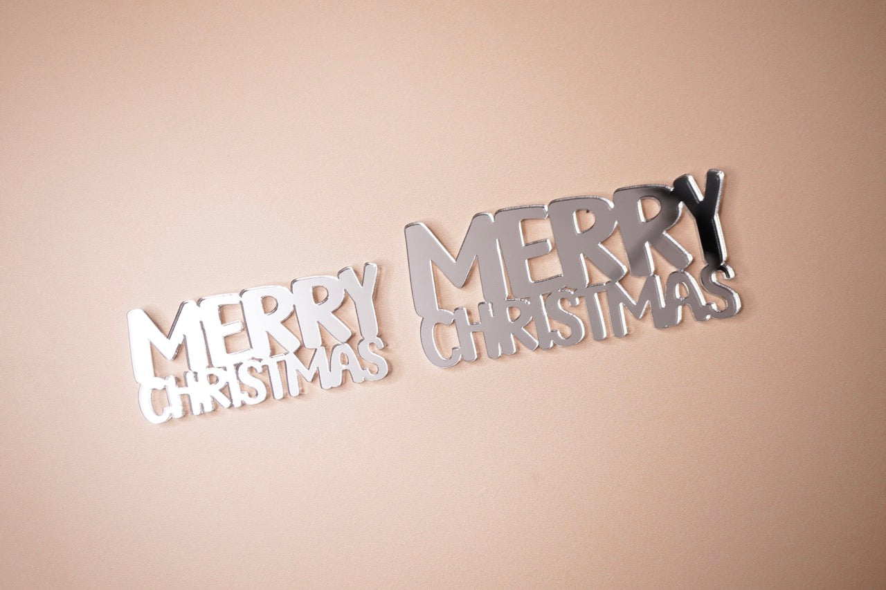 Merry Christmas Charm (Single Layer) (3 or 6 pack)