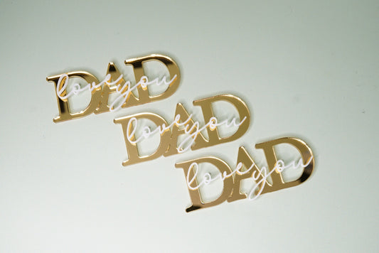 Love You Dad Charm (mixed font) - Father's Day