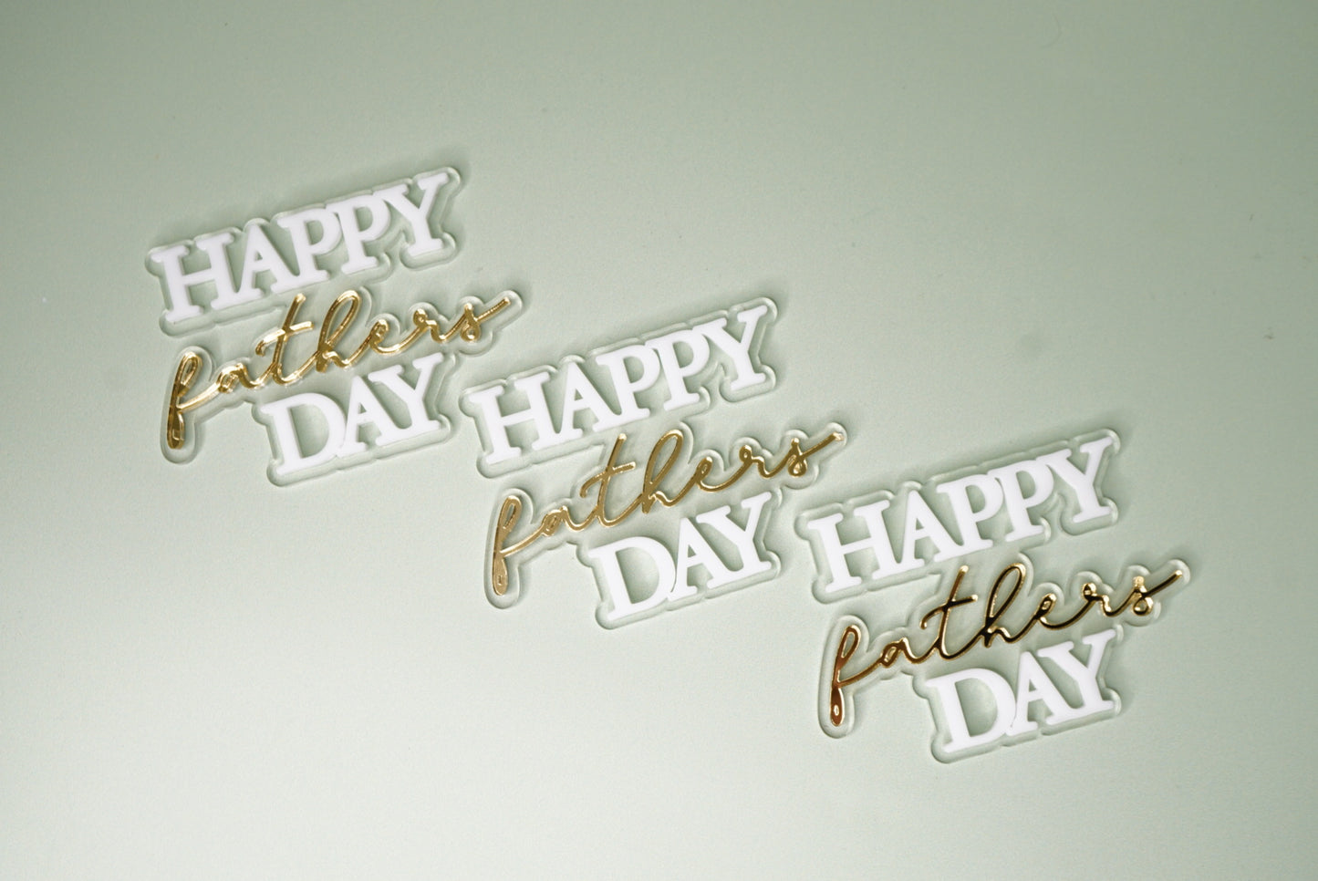 Happy Father's Day Charm (Double Layered) - Father's Day