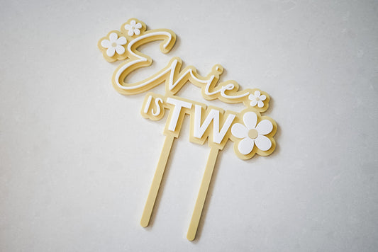 Daisy Cake Topper (Name + Age)