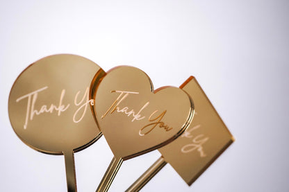 'Thank You' Mini Tags (Engraved)