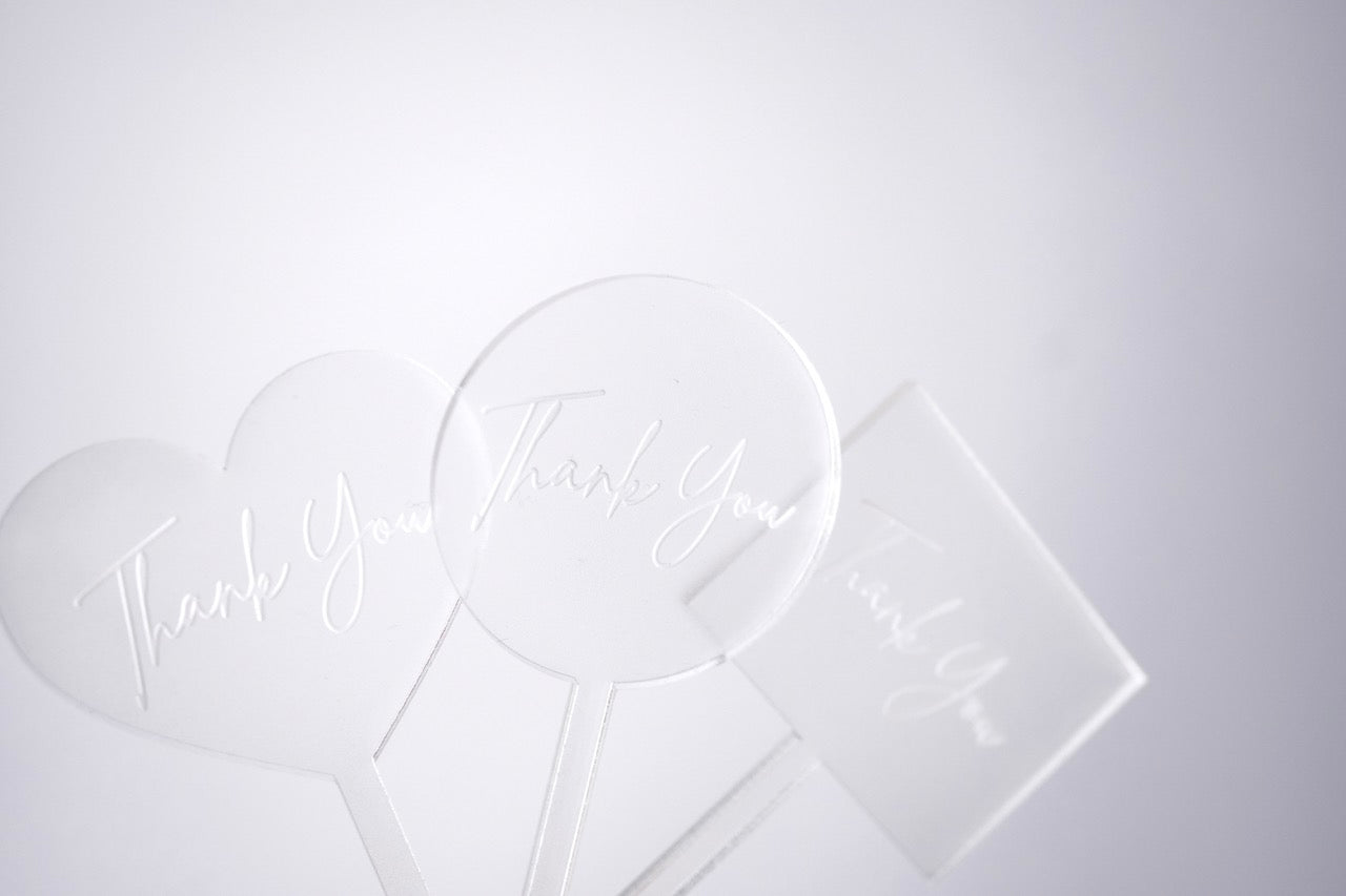 'Thank You' Mini Tags (Engraved)