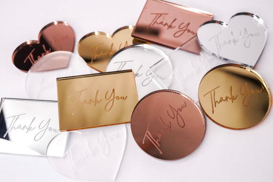 'Thank You' Mini Tags (Engraved)