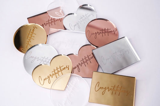 'Congratulations' Mini Tags (Engraved)