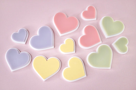 Heart Double Layer Mini Charms