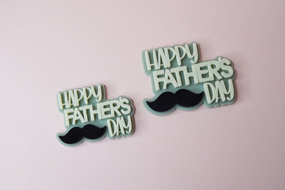 Happy Father's Day Charm Moustache - Father's Day