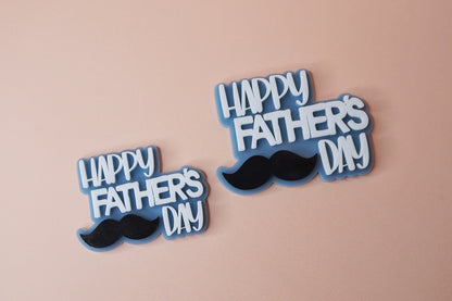 Happy Father's Day Charm Moustache - Father's Day