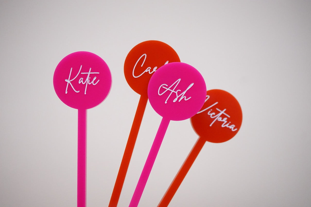 Cocktail Stirrers - Colour/Text/Shape Customisable